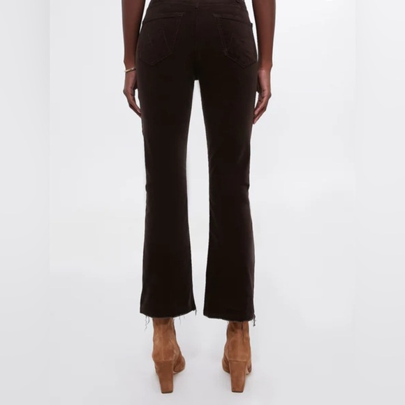 MOTHER Pants - MOTHER The Hustler Ankle Fray Chocolate Brown Corduroy Pants in Color Mole• 27